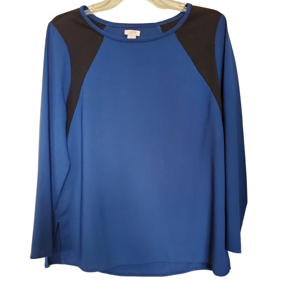 J. Crew Accent Color Block Long Sleeve Top